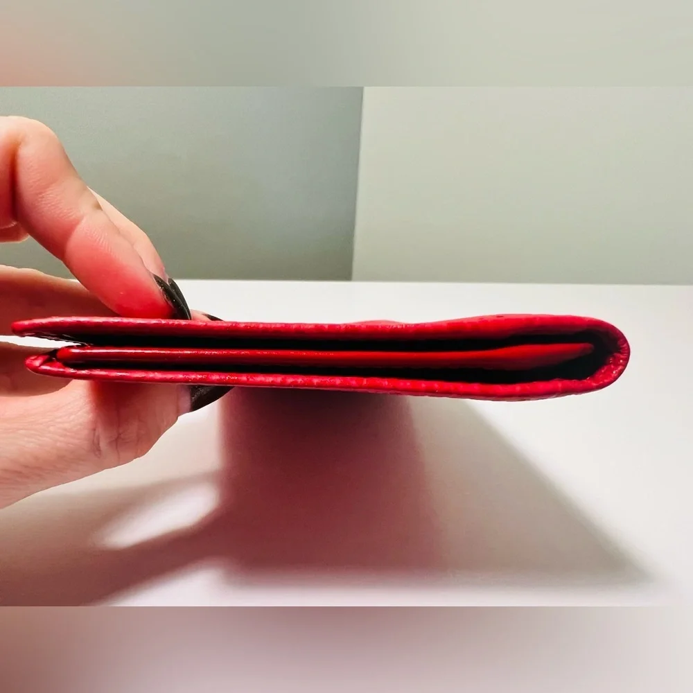 Authentic Dior Vibrant Red Leather Wallet